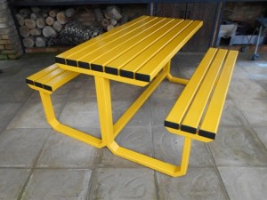 Yellow Steel bench